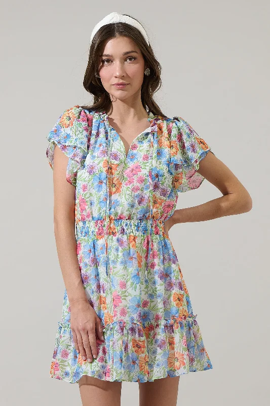 Mini dresses with pocket details for added functionality Ezia Garden Bumble Ruffle Mini Dress Mini dresses with pocket details for added functionality Ezia Garden Bumble Ruffle Mini Dress