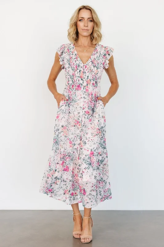 Sleeveless midi dresses with lace details for summer weddings Florencia Dress | Blush + Sage Sleeveless midi dresses with lace details for summer weddings Florencia Dress | Blush + Sage