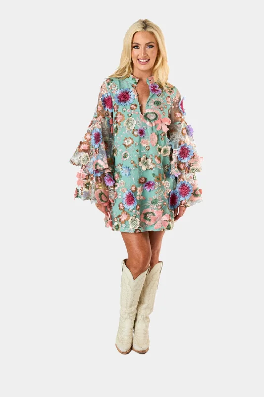 Satin mini dresses for a luxurious feel Gayle Long Sleeve Mini Dress - Gossip