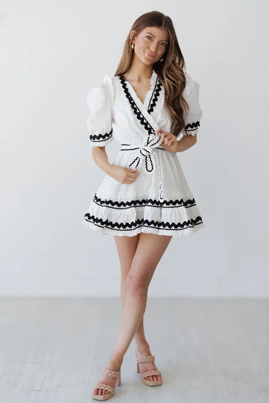 Mini dresses with empire waists for a flattering fit Eva Ruffle Mini Dress - FINAL SALE Mini dresses with empire waists for a flattering fit Eva Ruffle Mini Dress - FINAL SALE