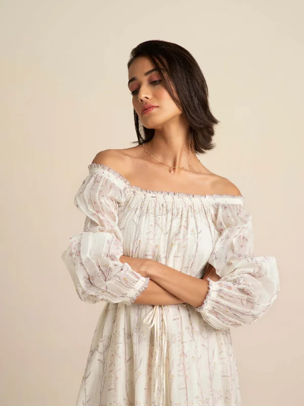 Midi dresses with wrap - around skirts for a customizable fit Mosaic in the Meadows Dress
