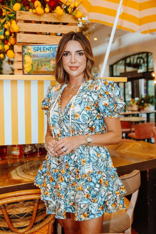 Mini dresses with halter necks for a stylish choice Clementine Elastic Waist Mini Dress - Meadow Mini dresses with halter necks for a stylish choice Clementine Elastic Waist Mini Dress - Meadow