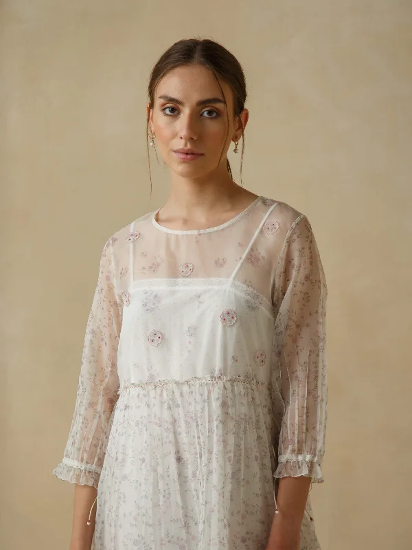 High - low midi dresses with geometric patterns for a modern party Butterfly Bush Organza Dress High - low midi dresses with geometric patterns for a modern party Butterfly Bush Organza Dress