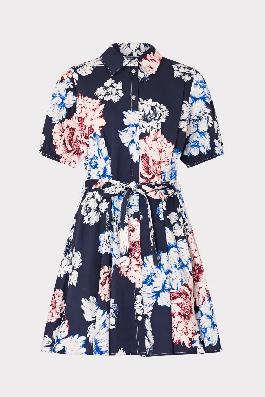 Mini dresses with gathered skirts for a voluminous effect Juni Printed Poplin Mini Dress Mini dresses with gathered skirts for a voluminous effect Juni Printed Poplin Mini Dress