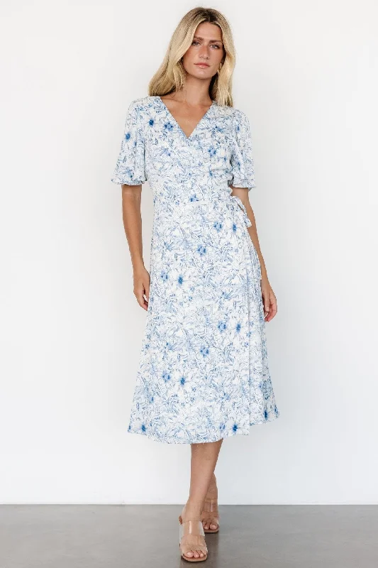 Midi dresses with empire waists for a flattering maternity option Amelie Wrap Midi Dress | Blue Print Midi dresses with empire waists for a flattering maternity option Amelie Wrap Midi Dress | Blue Print