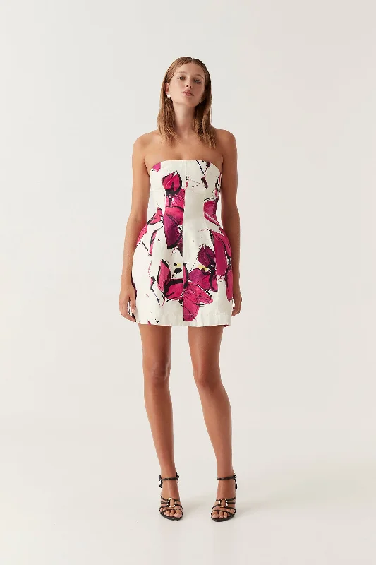 Mini dresses with wrap - around styles Baret Strapless Mini Dress