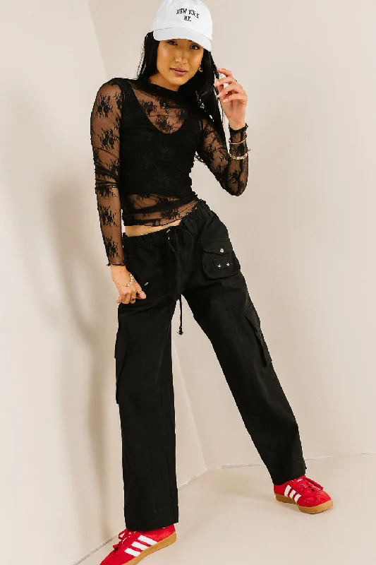 Plus Size Women's Cargo Pants with Multiple Pockets for HikingHailey Cargo Pants in Black - FINAL SALE Plus Size Women's Cargo Pants with Multiple Pockets for HikingHailey Cargo Pants in Black - FINAL SALE