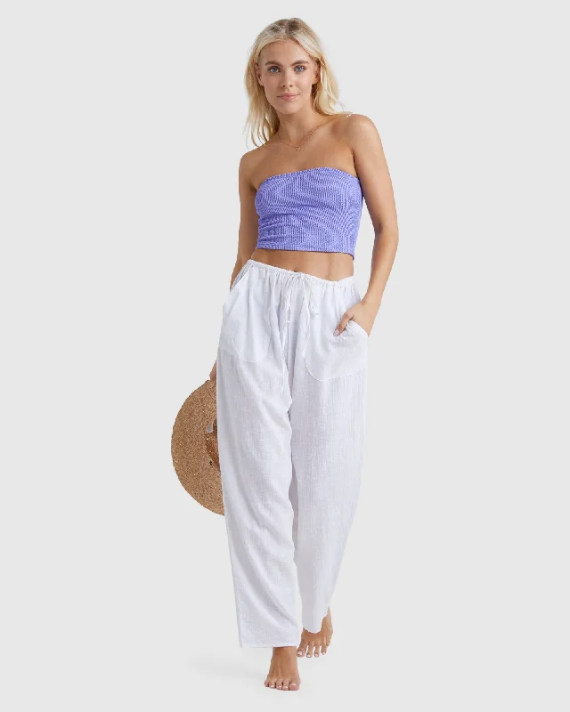 Plus Size Women's Drawstring - Waist Loungewear Pants in Soft FabricsSUN LOVERS BEACHPANT Plus Size Women's Drawstring - Waist Loungewear Pants in Soft FabricsSUN LOVERS BEACHPANT