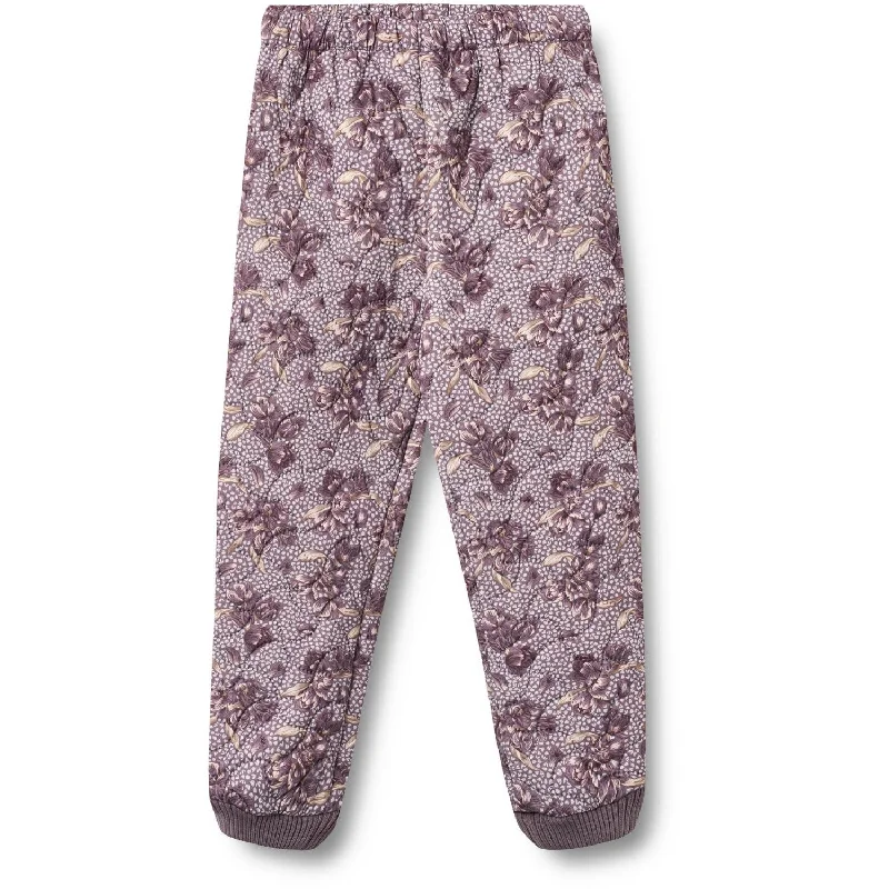 Straight - Leg Women's Vegan Leather Pants for a Chic LookWheat Lilac Tulips Thermo Pants Alex Straight - Leg Women's Vegan Leather Pants for a Chic LookWheat Lilac Tulips Thermo Pants Alex