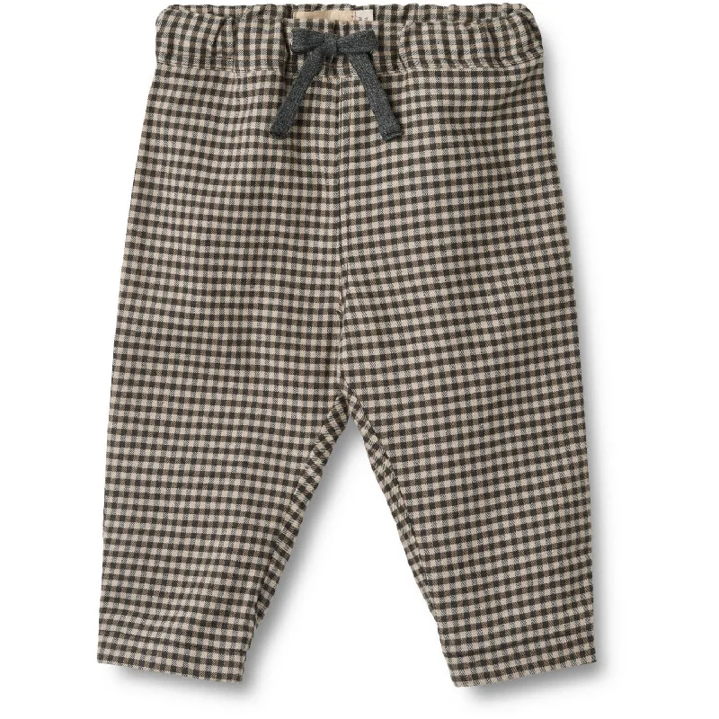 Plus Size Women's Elastic - Waist Culottes in Earth TonesWheat Raven Check Trousers Lined Gustav Plus Size Women's Elastic - Waist Culottes in Earth TonesWheat Raven Check Trousers Lined Gustav