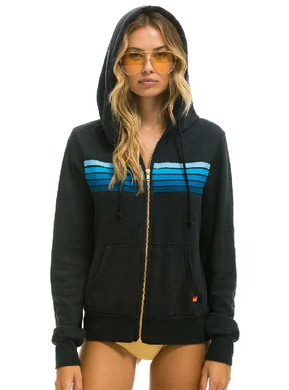 solid color women bikini briefs in pastel shadesAviator Nation Women's 5 Stripe Zip Hoodie - Charcoal Grey Blue solid color women bikini briefs in pastel shadesAviator Nation Women's 5 Stripe Zip Hoodie - Charcoal Grey Blue
