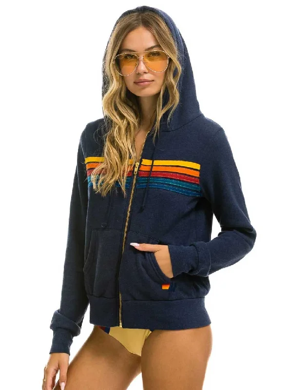 coordinating women bikini briefs with beach cover - upsAviator Nation Women's 5 Stripe Zip Hoodie - Navy Blue coordinating women bikini briefs with beach cover - upsAviator Nation Women's 5 Stripe Zip Hoodie - Navy Blue