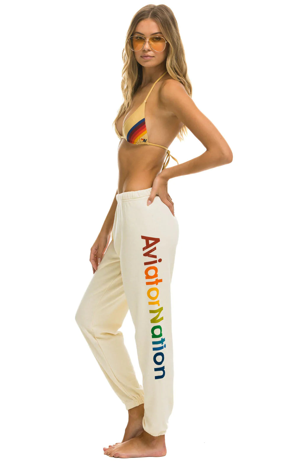 celebrity inspired women bikini briefs for a trendy lookAviator Nation Women's Aspen Sweatpants - Vintage White celebrity inspired women bikini briefs for a trendy lookAviator Nation Women's Aspen Sweatpants - Vintage White