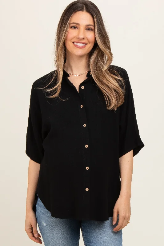 maternity and nursing combined women nursing braBlack Linen Dolman Half Sleeve Button Down Maternity Top maternity and nursing combined women nursing braBlack Linen Dolman Half Sleeve Button Down Maternity Top