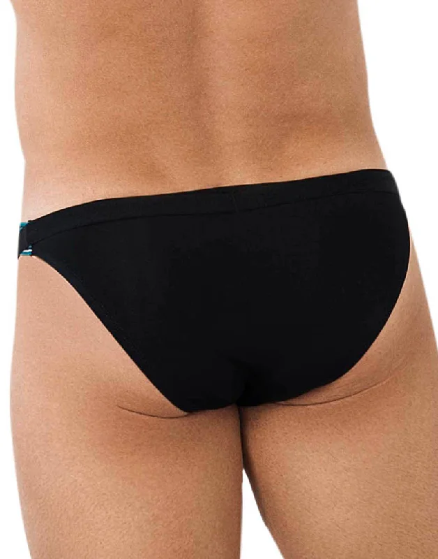 printed women bikini briefs with animal printsClever Utopia Bikini Black 0952