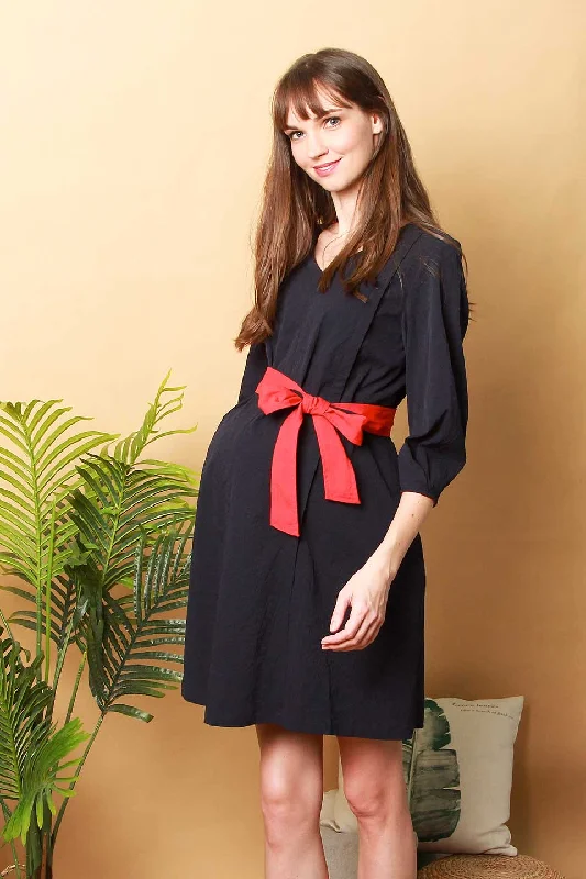 hands free convertible women nursing braCressida Nursing Dress Navy