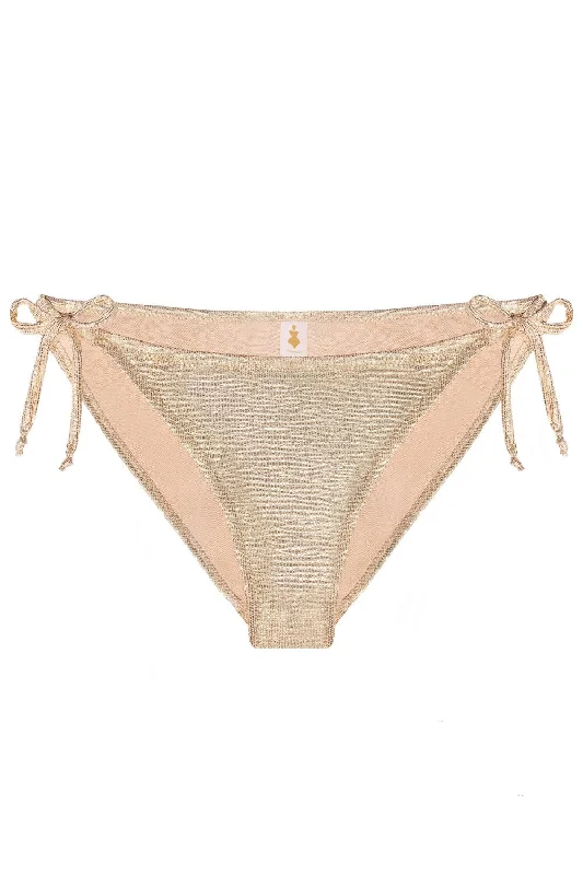multi - way women bikini briefs for versatile stylingCressida Gold bikini bottom