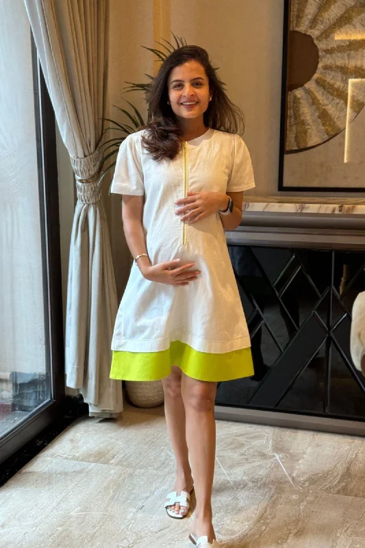 anti - bacteria women nursing braEasy Breezy White Maternity & Nursing Linen Dress