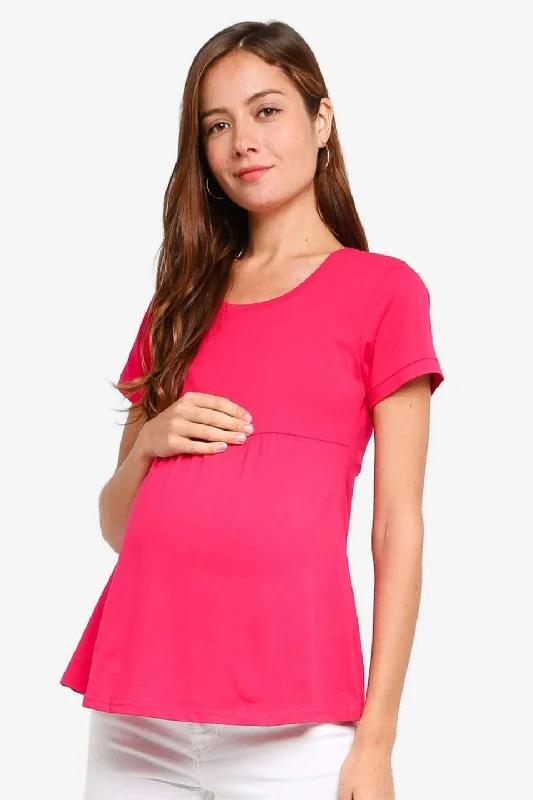 odor resistant women nursing braJenny Round Neck Empire Line Red Short Sleeve Maternity Top odor resistant women nursing braJenny Round Neck Empire Line Red Short Sleeve Maternity Top