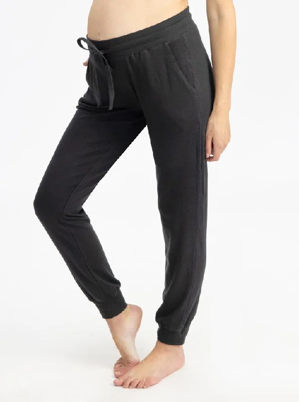 best - selling women nursing braMaternity Cuffed Track Pants in Black