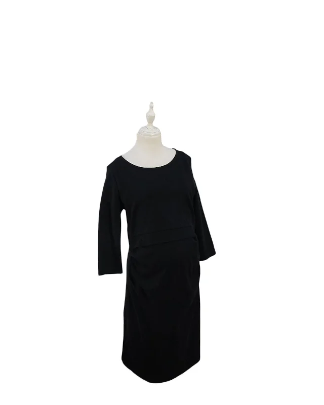 sleep - friendly easy - access women nursing braSeraphine Maternity Long Sleeve Nursing Dress L