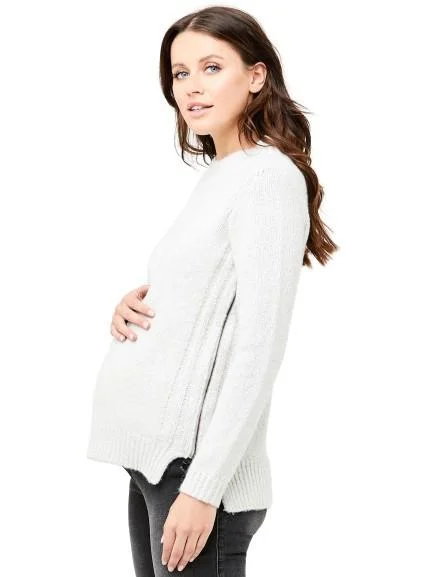 designer women nursing braTullamore Cable Sweater - Nursing