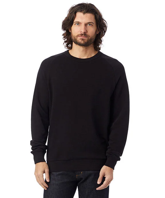 Women's cropped sweatshirt with a lace - trimmed hem for a romantic look9575ZT - Alternative Unisex Washed Terry Champ Sweatshirt | Black Women's cropped sweatshirt with a lace - trimmed hem for a romantic look9575ZT - Alternative Unisex Washed Terry Champ Sweatshirt | Black