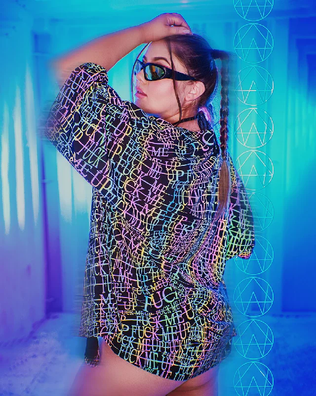 Women's bomber jackets with a holographic finish for a futuristic and eye - catching lookAlison Wonderland x iHR FMU Rainbow Reflective Unisex Robe Women's bomber jackets with a holographic finish for a futuristic and eye - catching lookAlison Wonderland x iHR FMU Rainbow Reflective Unisex Robe