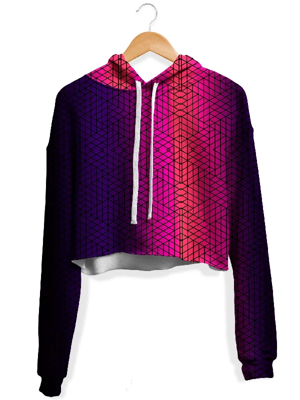 Women's color - block hoodie combining bold hues for a fashion - forward statementAscension Warm Colors Fleece Crop Hoodie Women's color - block hoodie combining bold hues for a fashion - forward statementAscension Warm Colors Fleece Crop Hoodie