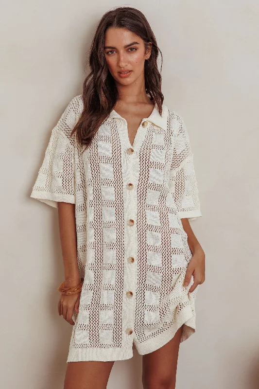 Backless Women Dress for a Sexy and Alluring Look at Evening EventsBest Friend Knit Shirt Dress Beige Backless Women Dress for a Sexy and Alluring Look at Evening EventsBest Friend Knit Shirt Dress Beige
