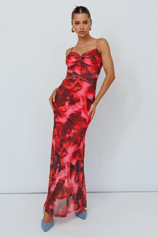 Off - the - Shoulder Women Dress for a Romantic and Feminine LookBeulah Twist Bodice Maxi Dress Floral Pink Off - the - Shoulder Women Dress for a Romantic and Feminine LookBeulah Twist Bodice Maxi Dress Floral Pink