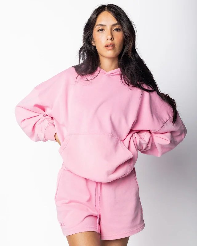 Women's oversized cropped hoodie with drawstrings for a trendy lookFrench Terry Hoodie Women's oversized cropped hoodie with drawstrings for a trendy lookFrench Terry Hoodie