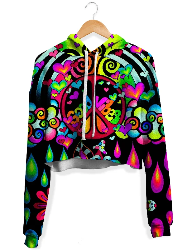 Women's color - block hoodie combining bold hues for a fashion - forward statementBrizmosphere Fleece Crop Hoodie Women's color - block hoodie combining bold hues for a fashion - forward statementBrizmosphere Fleece Crop Hoodie