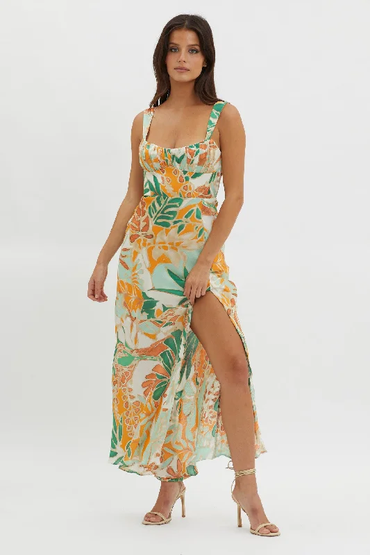 Sleeveless Women Dress in Bright Colors for Summer PartiesCasuarina Gathered Bust Midi Dress Green Sleeveless Women Dress in Bright Colors for Summer PartiesCasuarina Gathered Bust Midi Dress Green