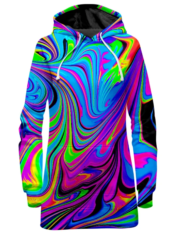 Women's oversized cropped hoodie with drawstrings for a trendy lookCosmic Flow Hoodie Dress Women's oversized cropped hoodie with drawstrings for a trendy lookCosmic Flow Hoodie Dress