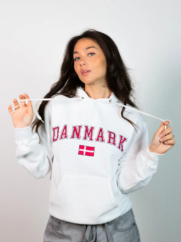 Women's tie - dye hoodie in bright colors for a retro and eye - catching styleDANMARK HOODIE - HVID Women's tie - dye hoodie in bright colors for a retro and eye - catching styleDANMARK HOODIE - HVID