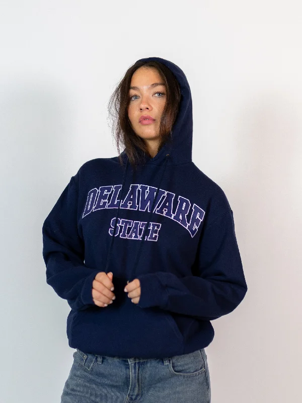 Women's tie - front hoodie in a lightweight fabric for summer layeringDELAWARE HOODIE - NAVY Women's tie - front hoodie in a lightweight fabric for summer layeringDELAWARE HOODIE - NAVY