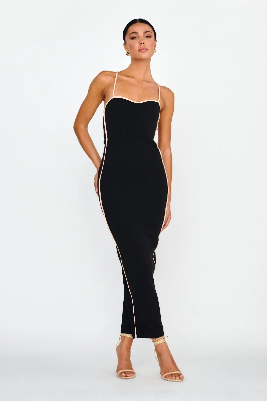 Empire Waist Women Dress to Accentuate the Bust and Conceal the WaistFuture Awaits Lace-Up Back Maxi Dress Black Empire Waist Women Dress to Accentuate the Bust and Conceal the WaistFuture Awaits Lace-Up Back Maxi Dress Black