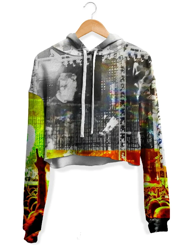 Women's tie - front hoodie in a lightweight fabric for summer layeringHeavy Metal Fleece Crop Hoodie Women's tie - front hoodie in a lightweight fabric for summer layeringHeavy Metal Fleece Crop Hoodie