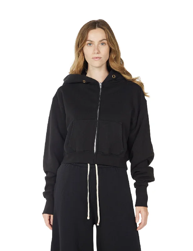 Women's fleece - lined hoodie with thumbholes for warmth in winterZendaya Crop Zip Hoodie Women's fleece - lined hoodie with thumbholes for warmth in winterZendaya Crop Zip Hoodie