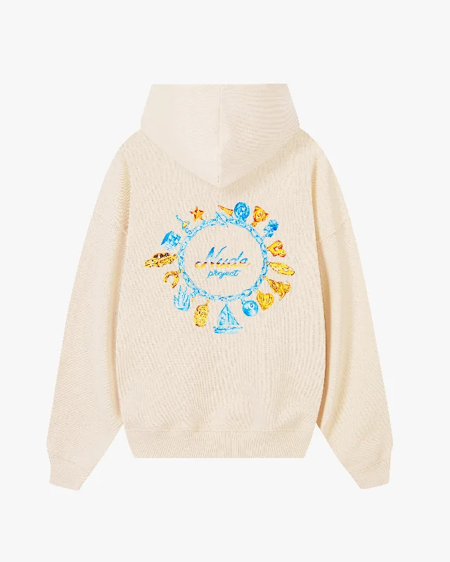 Women's oversized cropped hoodie with drawstrings for a trendy lookYELO HOOD MARSHMALLOW Women's oversized cropped hoodie with drawstrings for a trendy lookYELO HOOD MARSHMALLOW