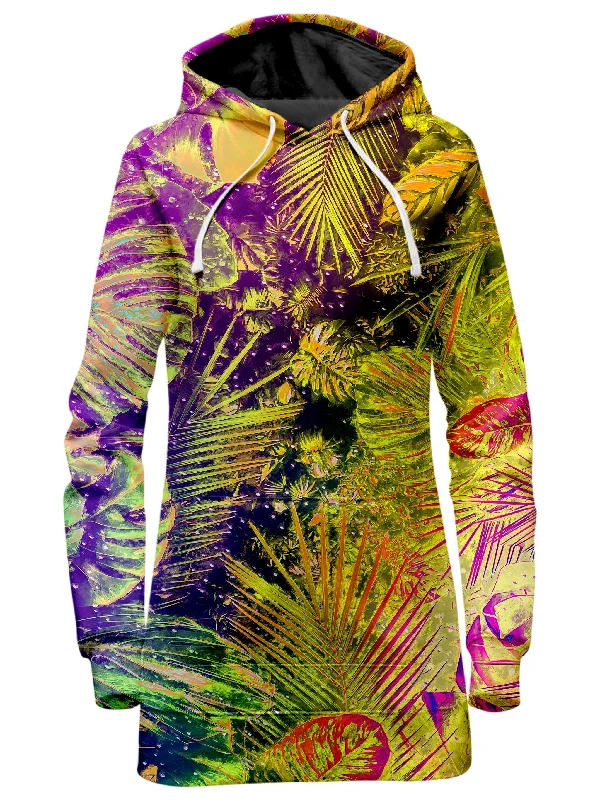 Women's pullover hoodie with a side slit for a modern and relaxed fitJunglist Rainbow Hoodie Dress Women's pullover hoodie with a side slit for a modern and relaxed fitJunglist Rainbow Hoodie Dress