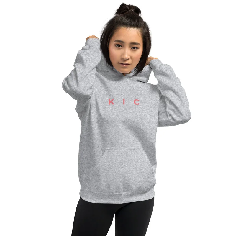 Women's sherpa - lined hoodie for extreme cold weather outdoor activitiesKIC Hoodie Pink Print Women's sherpa - lined hoodie for extreme cold weather outdoor activitiesKIC Hoodie Pink Print