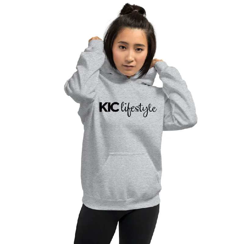 Women's zip - up sweatshirt in pastel blue for a soft and stylish outfitKIC Lifestyle Hoodie in Grey Women's zip - up sweatshirt in pastel blue for a soft and stylish outfitKIC Lifestyle Hoodie in Grey