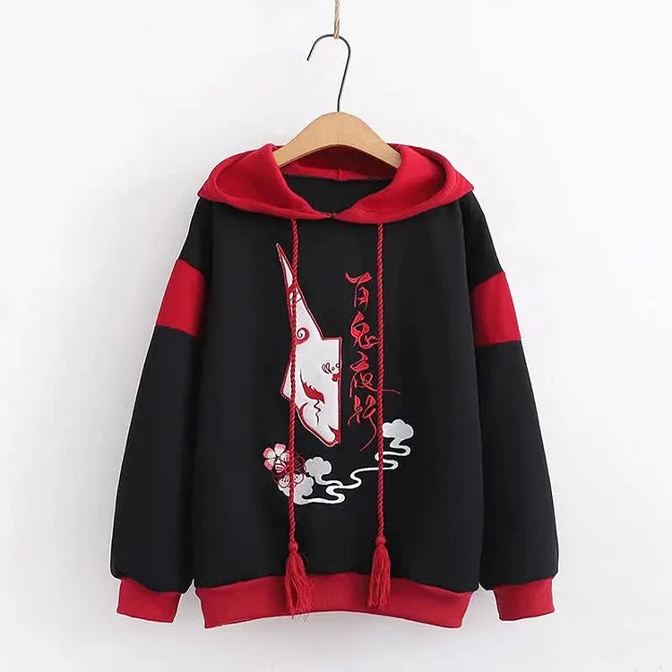 Women's graphic - printed sweatshirt featuring floral patterns for a feminine touchMasked Marvel: Letter Embroidery Colorblock Hoodie - Casual Chic for the Fearless Fashionista! ?? Women's graphic - printed sweatshirt featuring floral patterns for a feminine touchMasked Marvel: Letter Embroidery Colorblock Hoodie - Casual Chic for the Fearless Fashionista! ??
