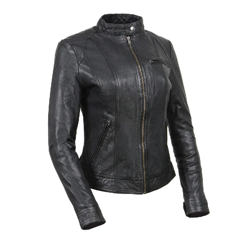 Women's waterproof rain jackets in bright yellow for high - visibility outdoor activitiesMilwaukee Leather Vintage SFL2811 Women's Black Zipper Front Motorcycle Casual Fashion Leather Jacket Women's waterproof rain jackets in bright yellow for high - visibility outdoor activitiesMilwaukee Leather Vintage SFL2811 Women's Black Zipper Front Motorcycle Casual Fashion Leather Jacket