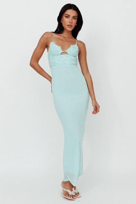 Plus Size Women Dress with a Flattering A - Line Cut for Comfort and StyleModern Love Lace Bodice Maxi Dress Mint Plus Size Women Dress with a Flattering A - Line Cut for Comfort and StyleModern Love Lace Bodice Maxi Dress Mint