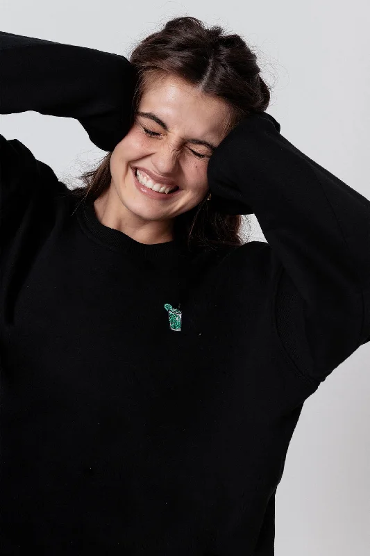 Women's oversized cropped hoodie with drawstrings for a trendy lookMojito | Besticker Bio Baumwoll Frauen Pullover Women's oversized cropped hoodie with drawstrings for a trendy lookMojito | Besticker Bio Baumwoll Frauen Pullover