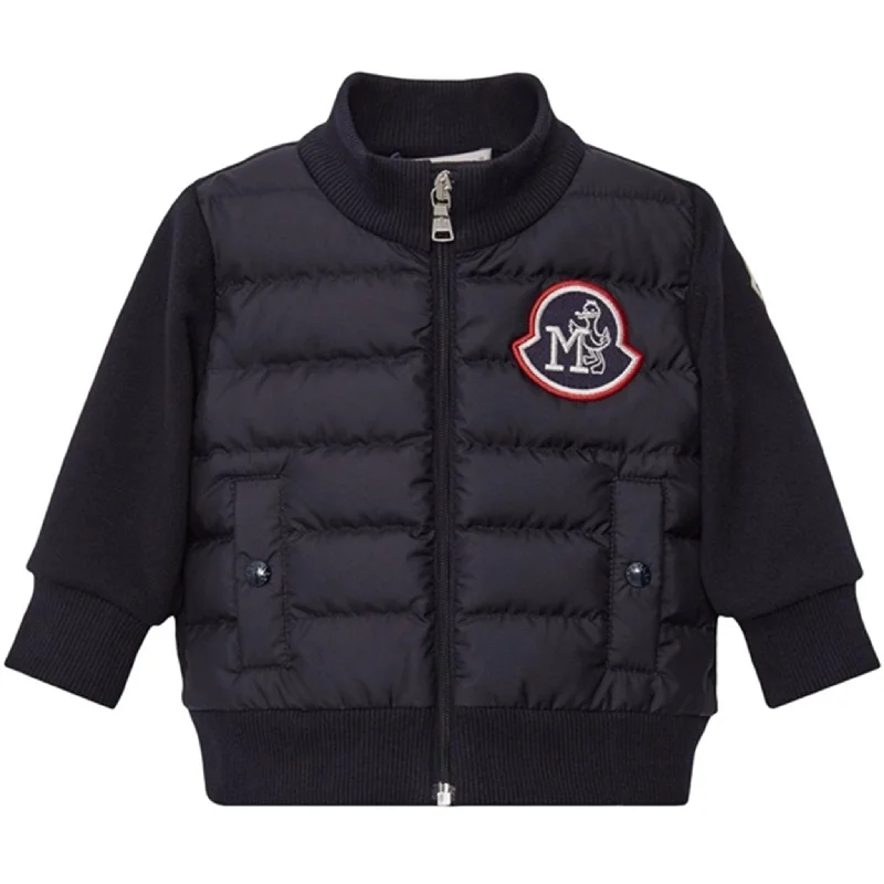 Women's long - length wool blend jackets for a warm and stylish winter lookMoncler Zip Up Cardigan Navy Women's long - length wool blend jackets for a warm and stylish winter lookMoncler Zip Up Cardigan Navy