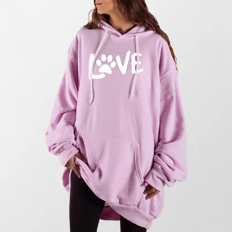 Women's cropped sweatshirt with a slogan graphic for a fun and expressive lookPuppy Love Giant Hoodie Women's cropped sweatshirt with a slogan graphic for a fun and expressive lookPuppy Love Giant Hoodie